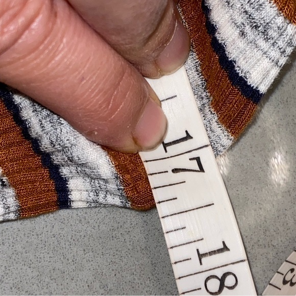 Urban Outfitters Gray & Brown Striped Sleeveless Circle Skirt Tank Top  Dress - Picture 6 of 6